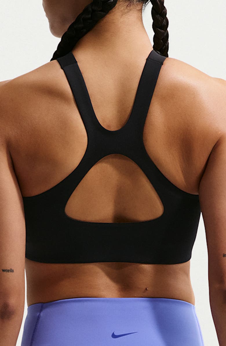 Nike Universa Cutout Sports Bra, Alternate, color, Black/ Anthracite