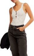 Free People Full Bloom Embroidered Bodysuit