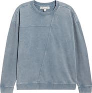 CITY BLUES Reverse French Terry Spliced Sweatshirt