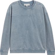 CITY BLUES Reverse French Terry Spliced Sweatshirt