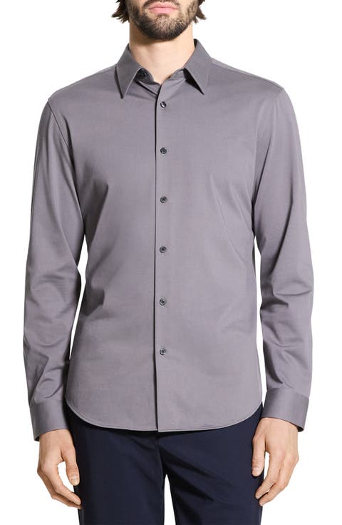 Sylvain ND Structure Knit Button-Up Shirt