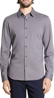 Theory Sylvain ND Structure Knit Button-Up Shirt