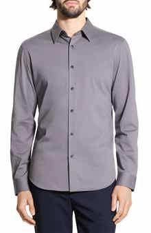 Theory Sylvain ND Structure Knit Button-Up Shirt