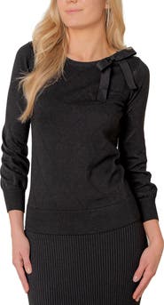 Hope & Henry Organic Bow Detail Pointelle Sweater