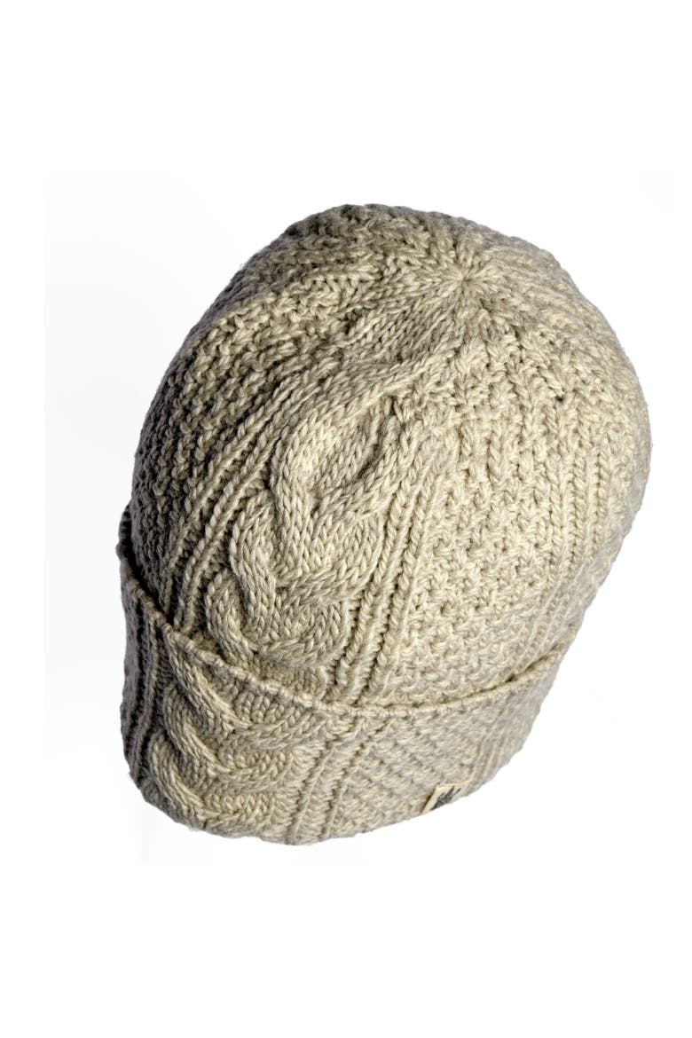 Hand Knit Inter hat, Alternate, color, Tweed