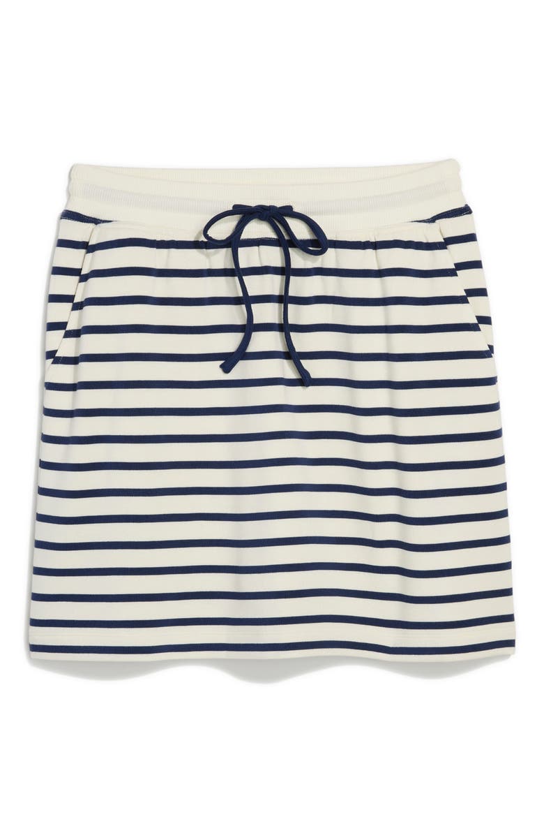 Dreamcloth Stripe Drawstring Skirt, Alternate, color, STRIPE NAUTICAL NAVY