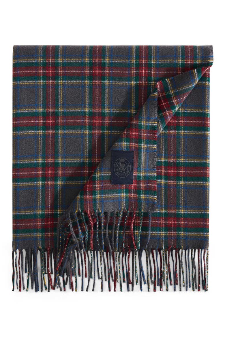 Spruce Tartan Throw Blanket, Main, color, GREY