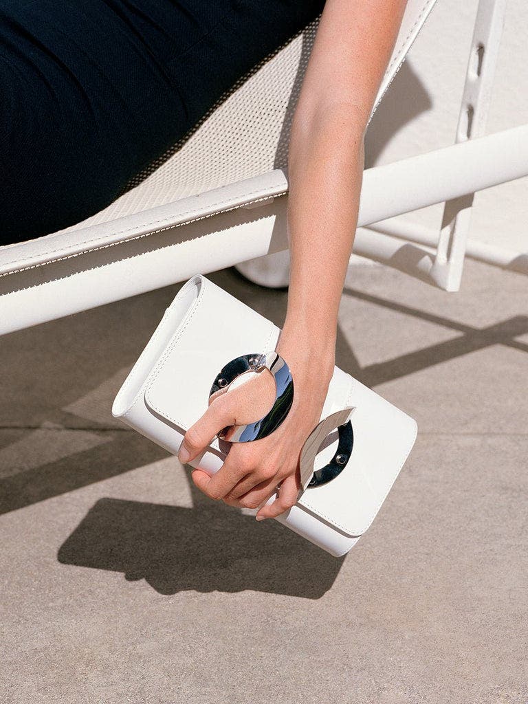 PERRIN PARIS La Croisette Strass Clutch, Alternate, color, Navy