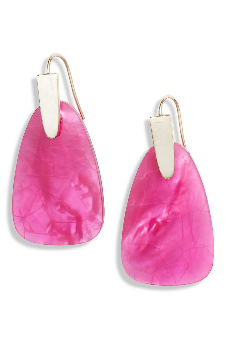 Marty Drop Earrings, Main, color, AZALEA ILLUSION/ GOLD