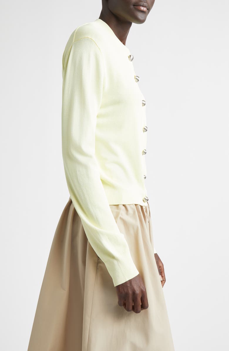 Brandon Maxwell The Aubrey Cardigan, Alternate, color, Lemon Ice