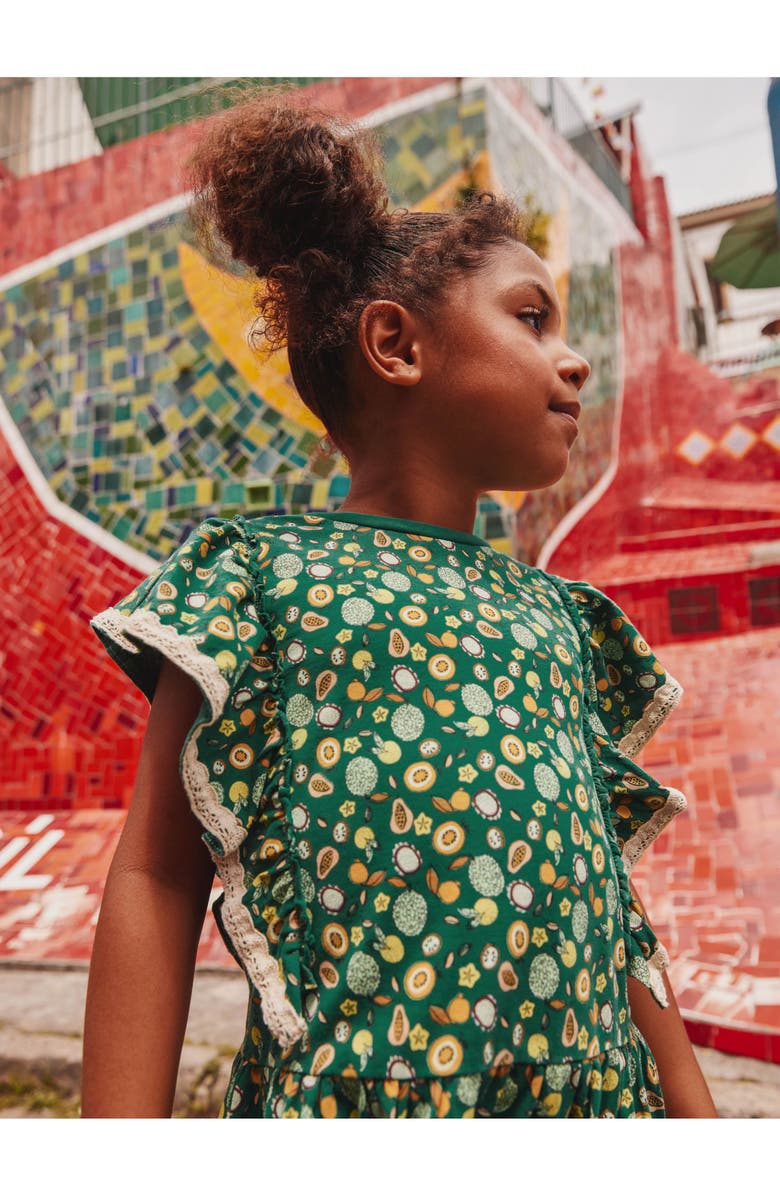 Tea Collection Crochet Trim Ruffle Dress 2.0, Alternate, color, Super Fruits