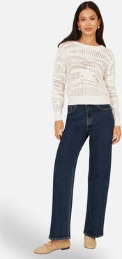Yumi Wave Pointelle Knitted Jumper