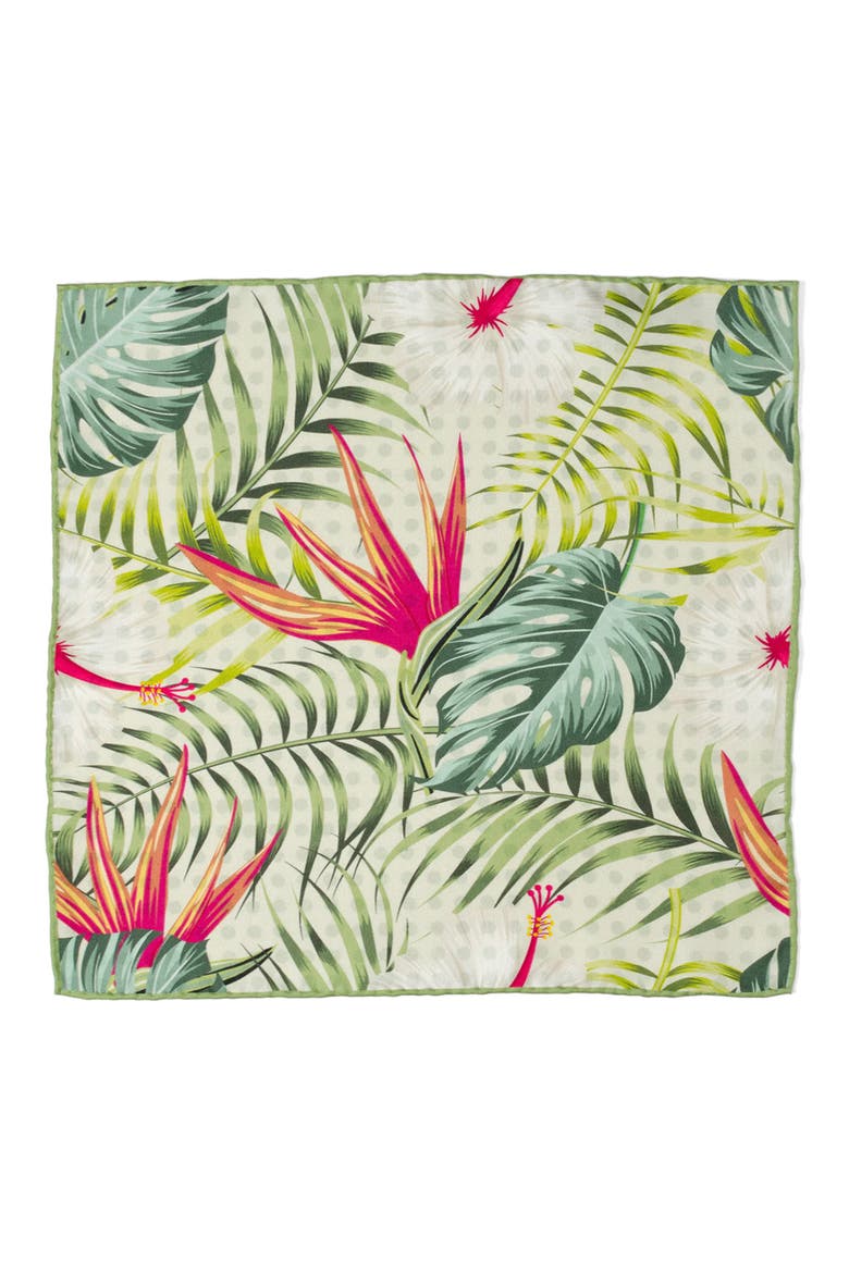 Tropical Resort Tie & Pocket Square Set, Alternate, color, GREEN MULTI