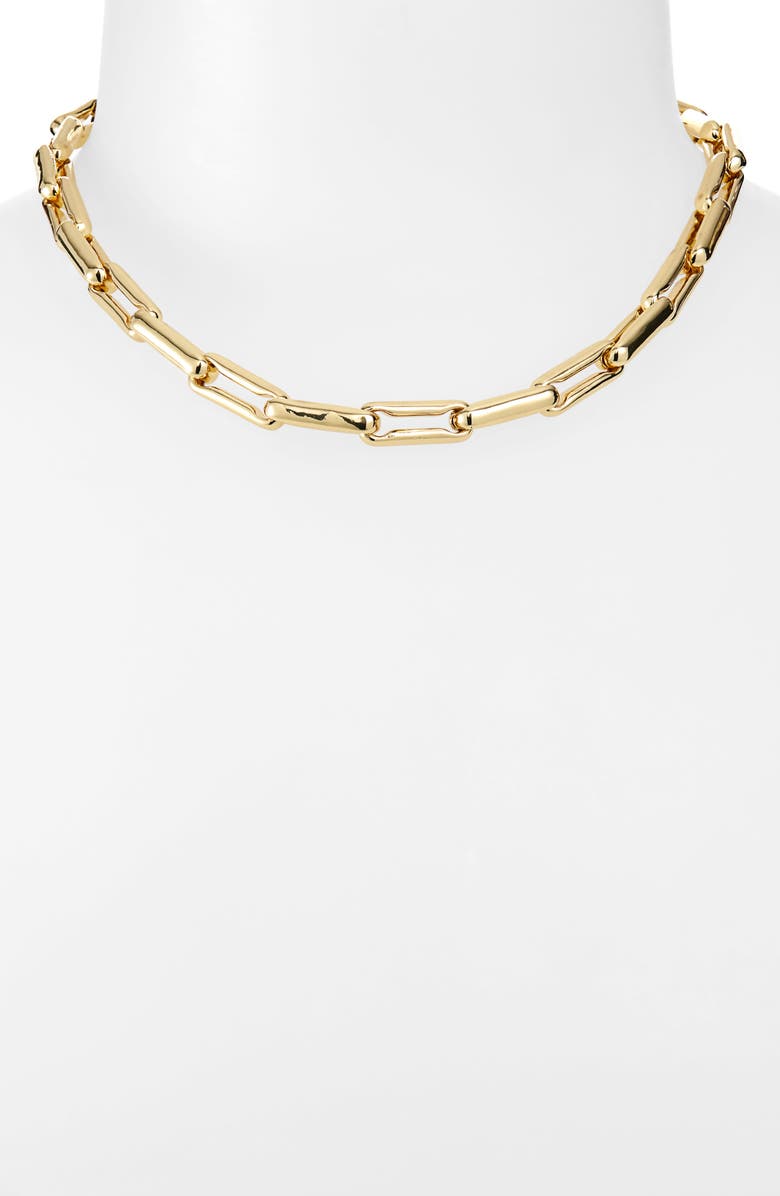 Éliou Claire Collar Necklace, Alternate, color, Gold Plated