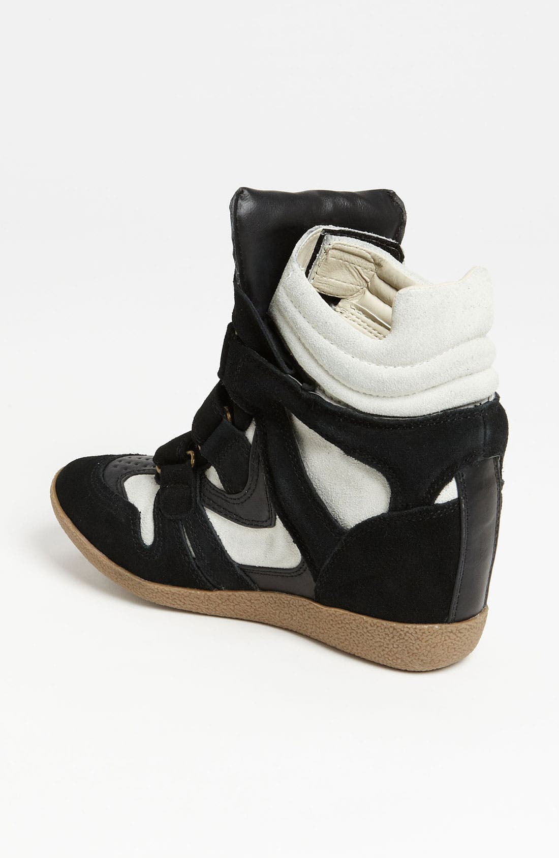 'Hilight' Wedge Sneaker, Alternate, color, BLACK/ WHITE