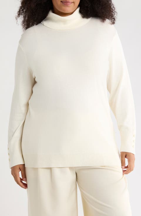 Essential Fine Gauge Turtleneck Sweater (Plus)