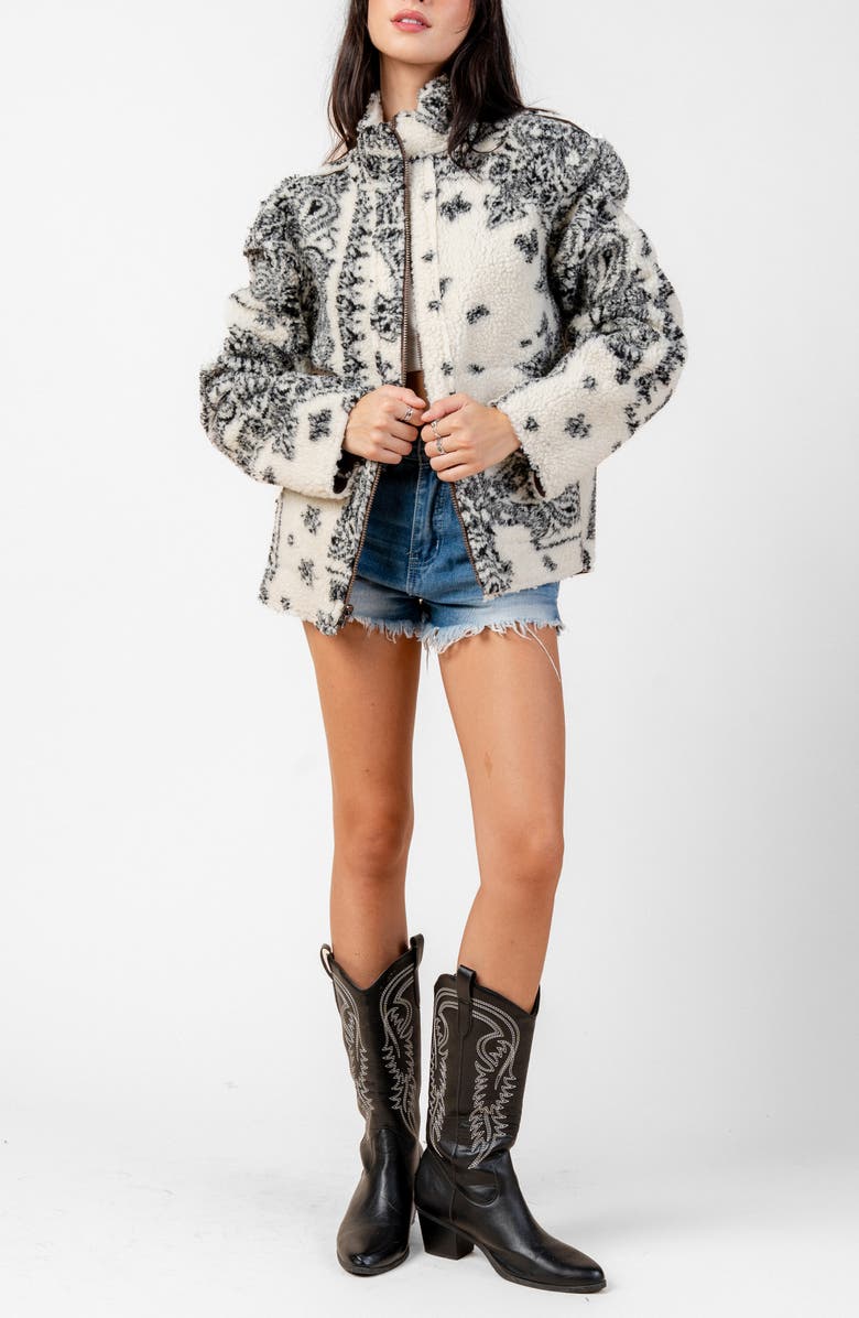 Beivy Reversible Faux Shearling Jacket, Alternate, color, Chocolate