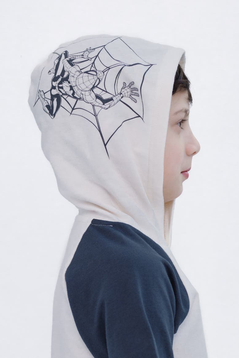 Spider-Man 2-Piece Hooded Tee and Shorts Set, Alternate, color, White Navy Spider Man