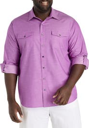 Synrgy by DXL Big & Tall Slub Officer Sport Shirt