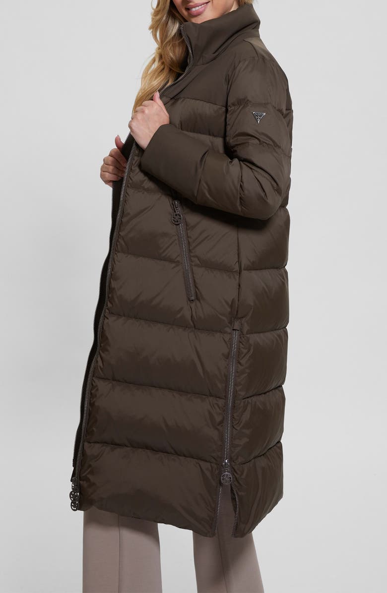GUESS Carolyn Long Down Puffer Coat with Removable Hood, Alternate, color, 