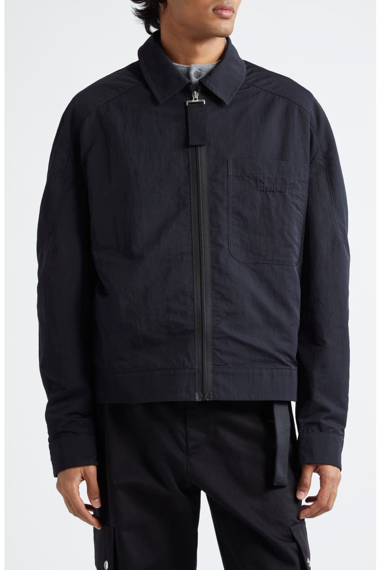 Le Blouson Linu Canvas Jacket, Main, color, BLACK