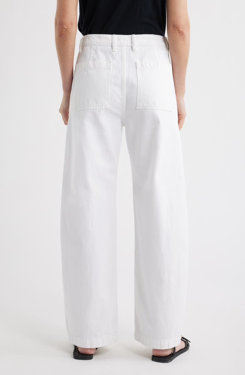 FRAME The Bow High Waist Wide Leg Utility Jeans, Alternate, color, White