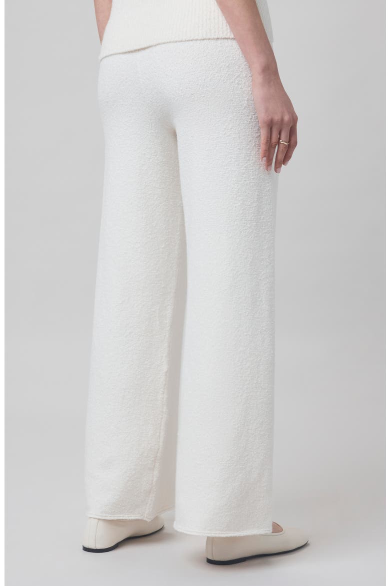 x @cellajaneblog Bouclé Sweat Pants, Alternate, color, SNOW