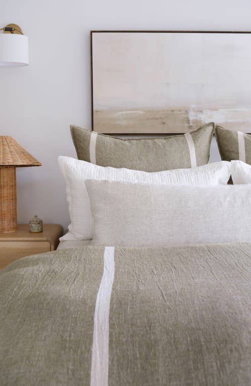 Pom Pom At Home Rory Linen Big Accent Pillow In Green