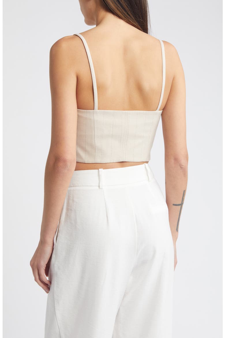 Gina Pleated Corset Top, Alternate, color, LIGHT BEIGE