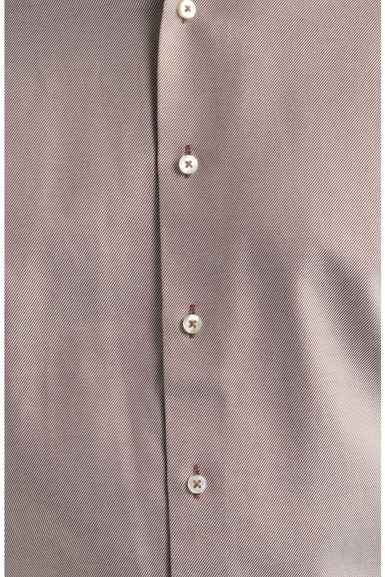 Royal Twill Slim Fit Solid Non-Iron Cotton Dress Shirt, Alternate, color, BROWN