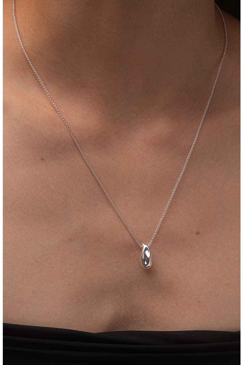 Perto Mini Pendant Necklace, Alternate, color, Silver
