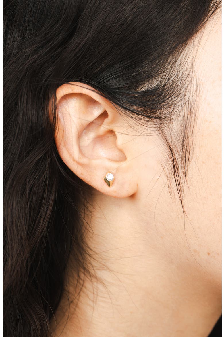 Elegance Diamond Geometric Stud Earrings, Alternate, color, 14K YELLOW GOLD