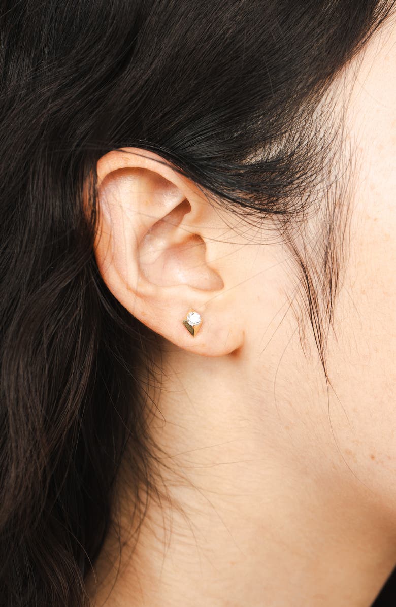 VALANI ATELIER Elegance Diamond Geometric Stud Earrings, Alternate, color, 14K Yellow Gold