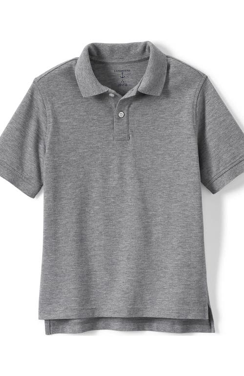 Lands' End School Uniform Kids Short Sleeve Mesh Polo Shirt In Gray Heather