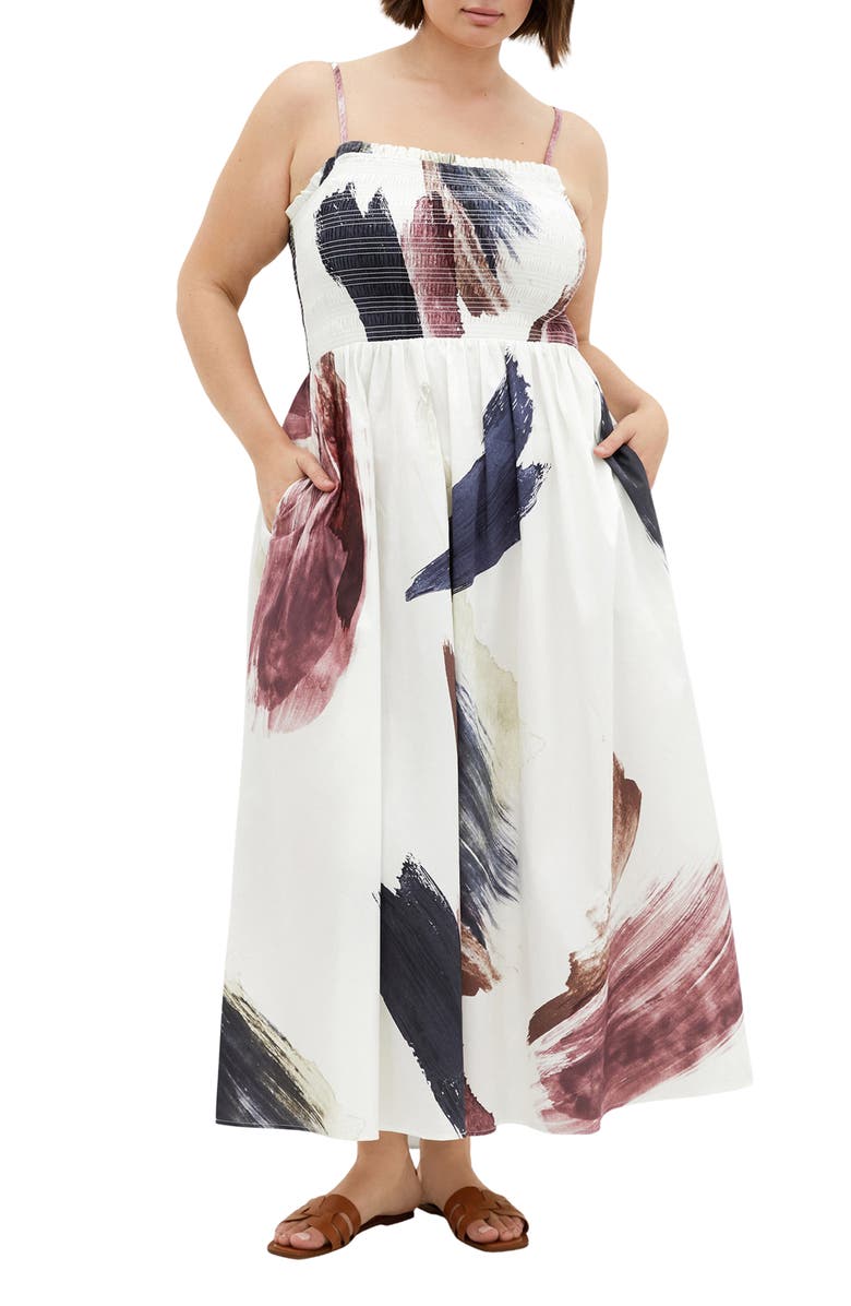 City Chic Jolie Print Sleeveless Maxi Dress, Main, color, 