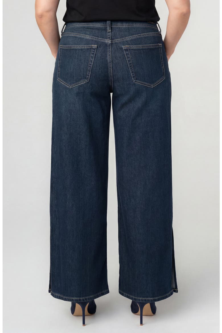 Weekender Side Slit Wide Leg Jeans, Alternate, color, DUSKFALL