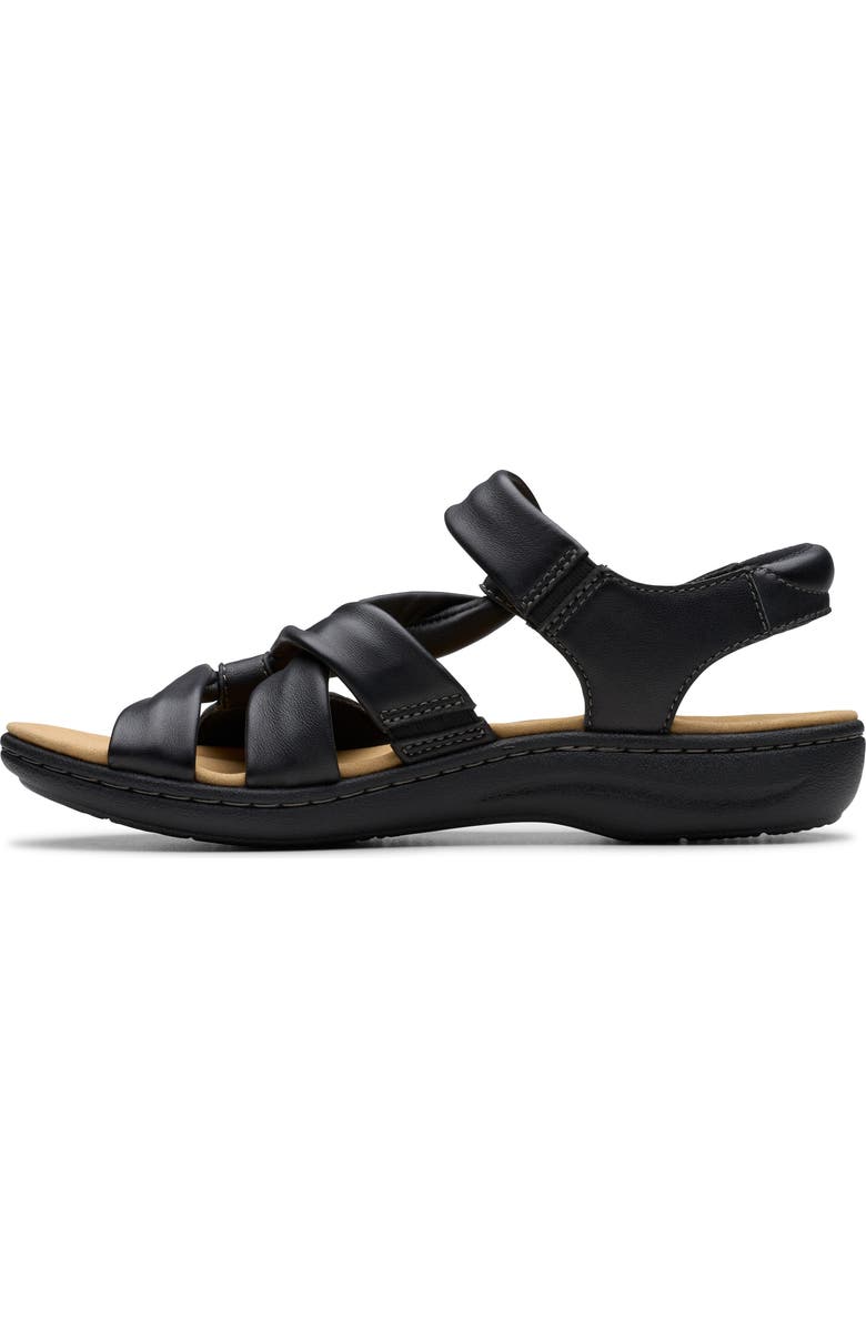 Clarks<sup>®</sup> Laurieann Bell Sandal, Alternate, color, Black Leather