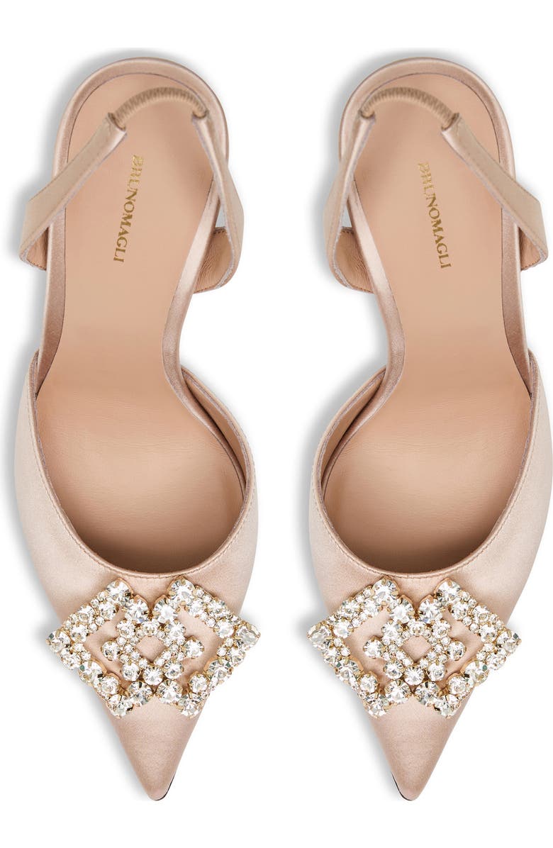 Bruno Magli Moda Slingback Pointed Toe Pump, Alternate, color, Champagne Satin