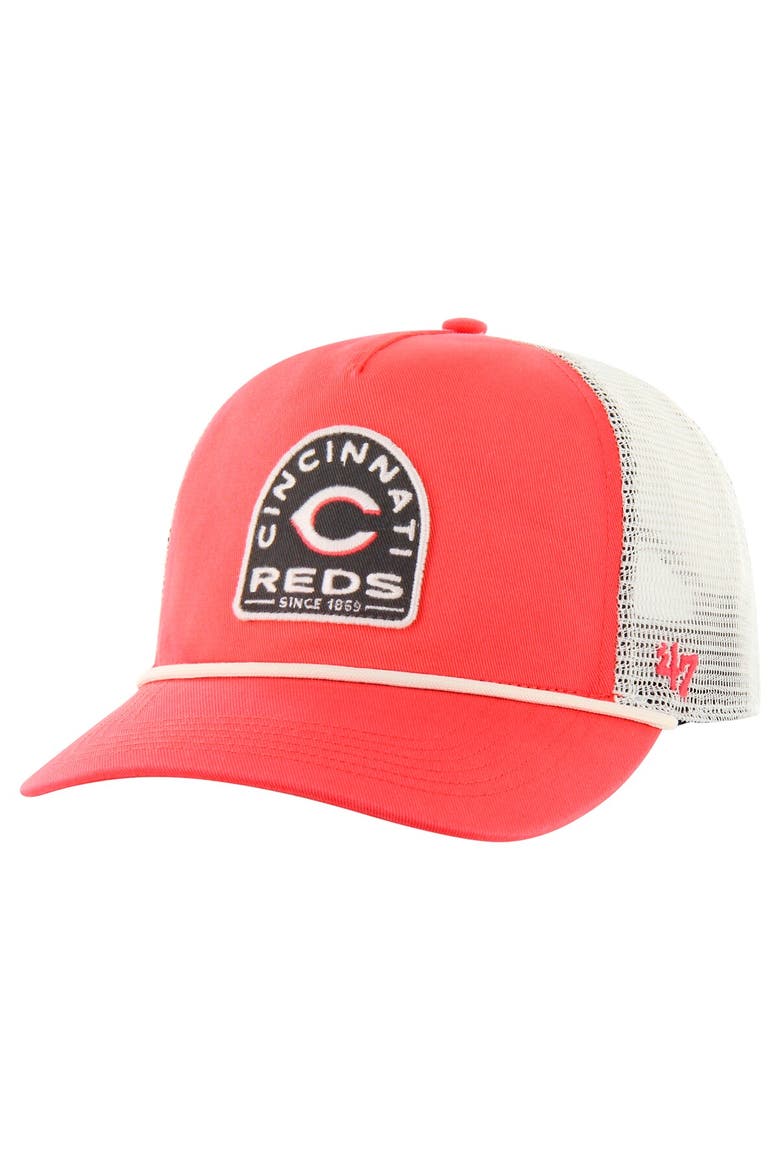 Men's '47 Red Cincinnati Reds Cypress Trucker Hitch Adjustable Hat, Main, color, Red