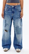 BDG Urban Outfitters Jaya Rip & Repair Low Rise Wide Leg Jeans