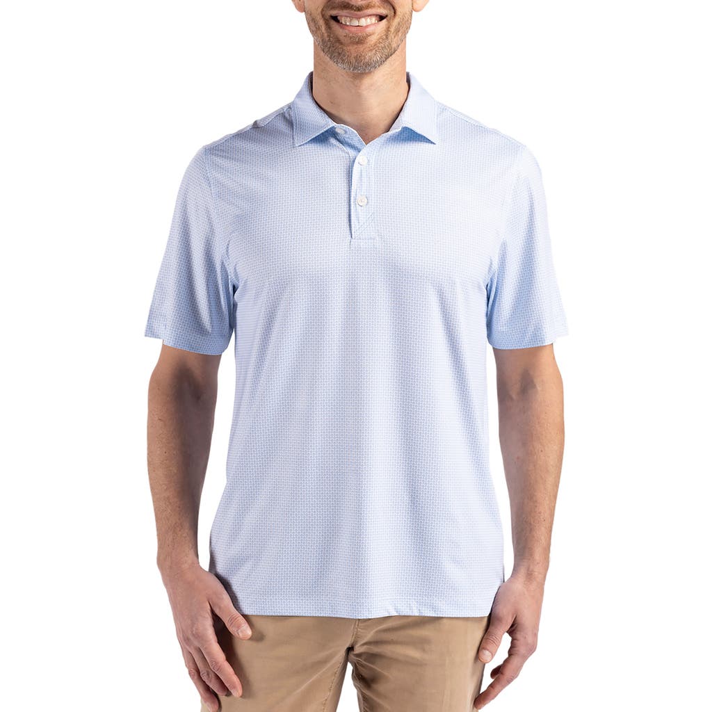 Cutter & Buck Pike Eco Geo Print Performance Golf Polo in Atlas