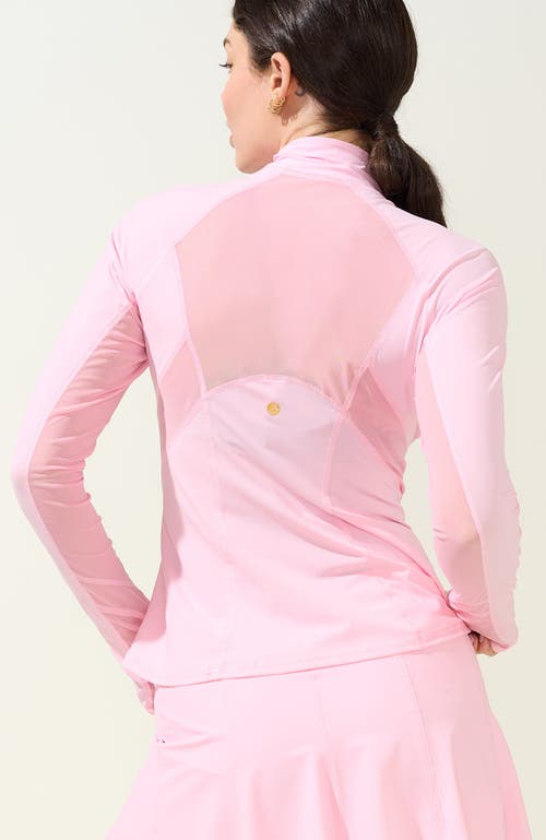 Bobbe Active Grace 1/2-zip Long Sleeve Top In Pink