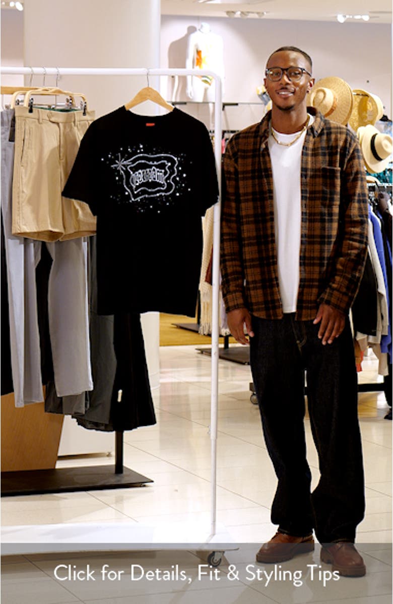 Star Gazing Cotton Graphic T-Shirt, sales video thumbnail