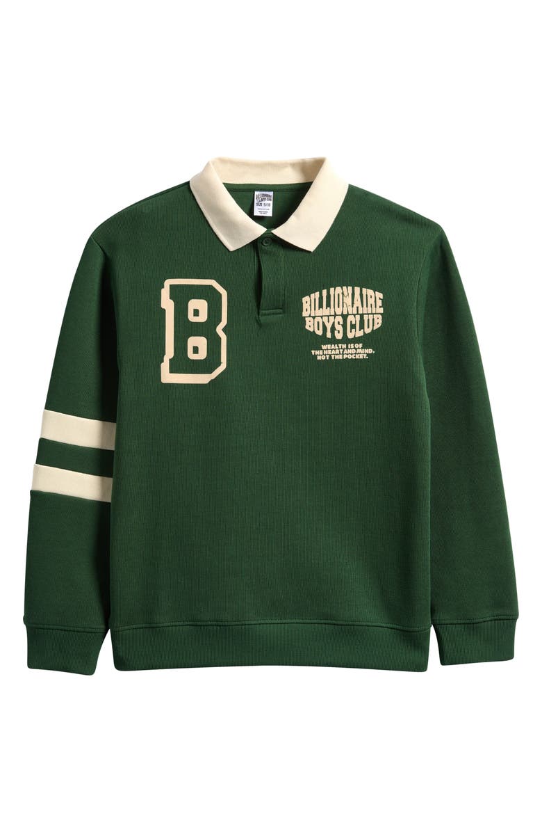 Billionaire Boys Club Kids' Academic Long Sleeve Polo, Main, color, Greener Pastures