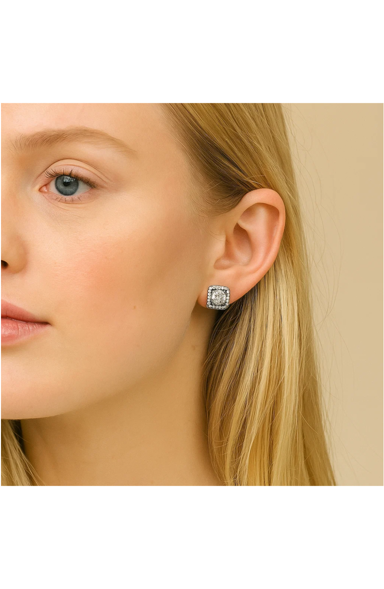 Hollywood Sensation Katlyn Crystal Stud Earrings, Alternate, color, Silver