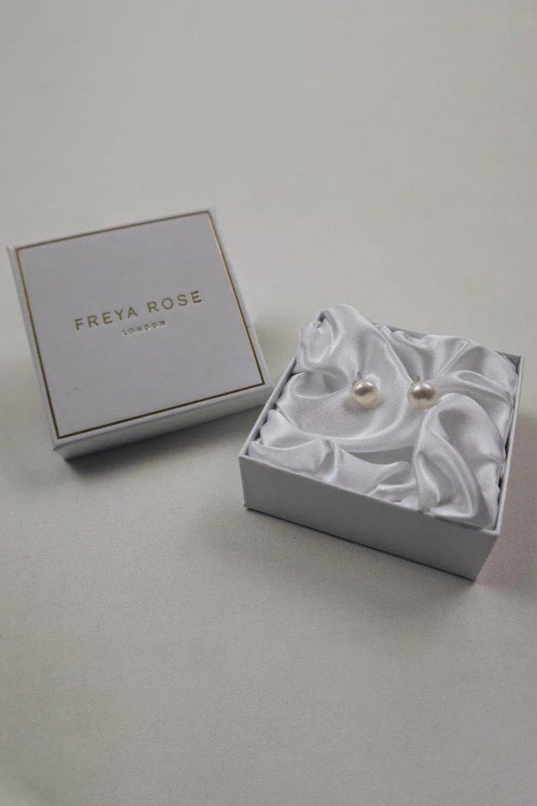 Fresh Water Pearl and Silver Stud Earrings, Alternate, color, Pearl