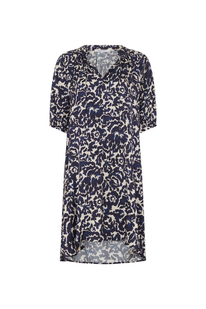 Raliah Floral Print V-Neck Dress, Alternate, color, Ink
