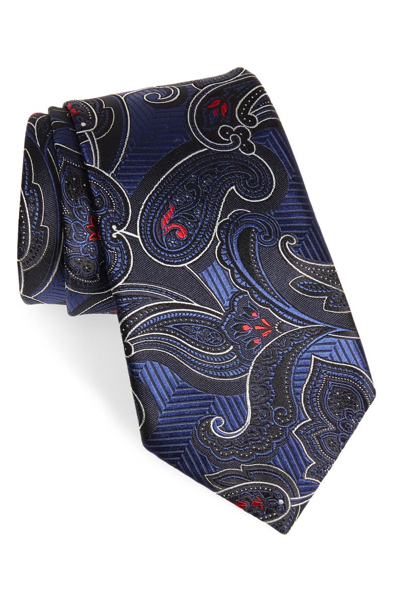 ZEGNA Ermenegildo Zegna Paisley Silk Tie, Main, color, 