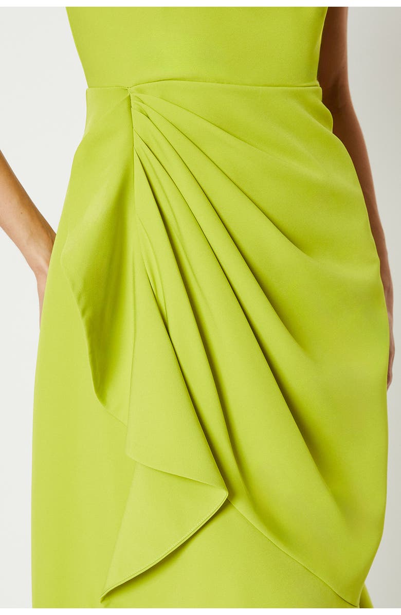 Coast Crepe Ruffle Low Back Dress, Alternate, color, Lime