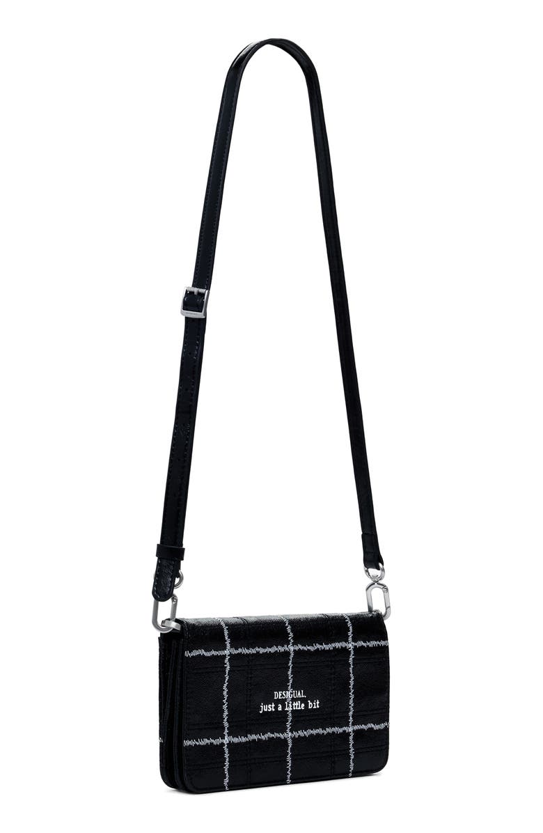 Desigual Faux Leather Wallet, Main, color, Black